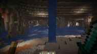 A picture of the local water levels in use forming an underground lake or ocean shown in Minecraft Live 2020